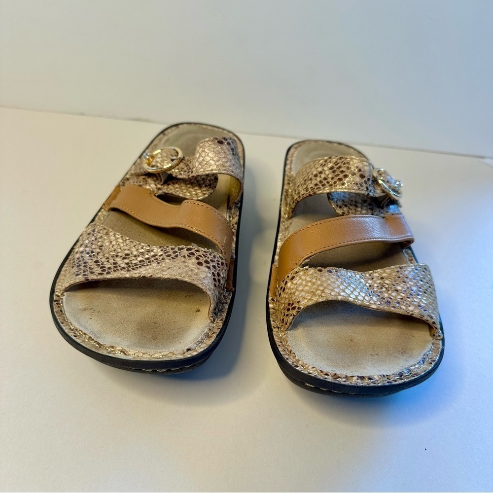 Alegria Colette Posh Gold Sandal Size 7-7.5 EU 37 - Picture 7 of 12